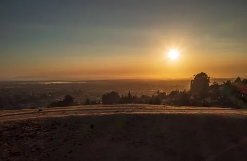 Oakland Sunset Summer Open Space Park v2 Stock Footage 170280170