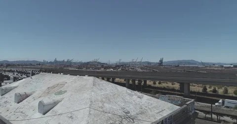 Oakland Train Station Drone - 4K 動画素材 79980071