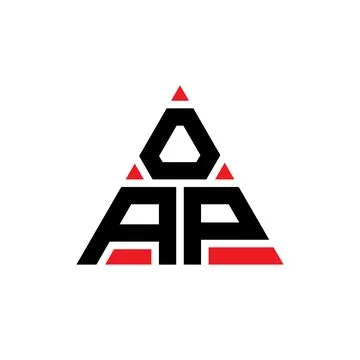 OAP triangle letter logo design with triangle shape. OAP triangle logo desi.. Stock Illustration