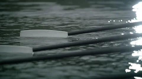 The oar into the water Stock Footage 25859551