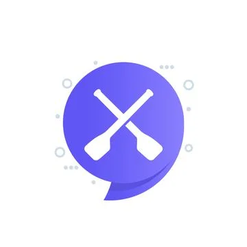 Oars or rowing icon, vector Stock Illustration