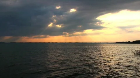 Oarsman in the Evening 库存影片 752581