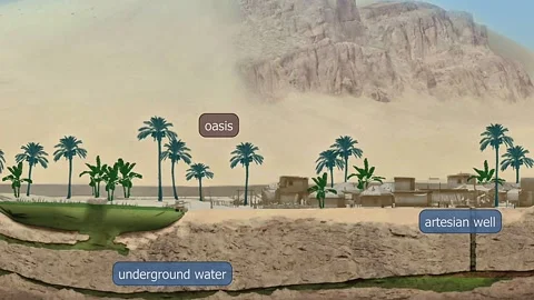 Oasis components 3D view Stock Footage 322520850