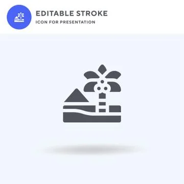 Oasis icon vector, filled flat sign, solid pictogram isolated on white, logo 스톡 일러스트