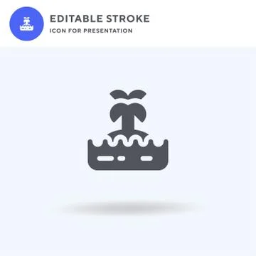 Oasis icon vector, filled flat sign, solid pictogram isolated on white, logo Stock Illustration