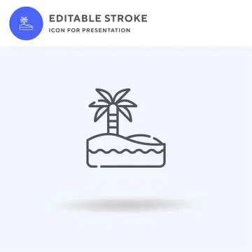 Oasis icon vector, filled flat sign, solid pictogram isolated on white, logo Illustrazione stock