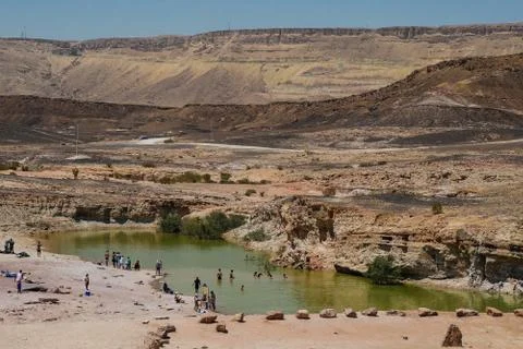 Oasis in the middle of the desert Stock Photos
