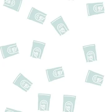 Oat bag glyph seamless pattern Stock Illustration