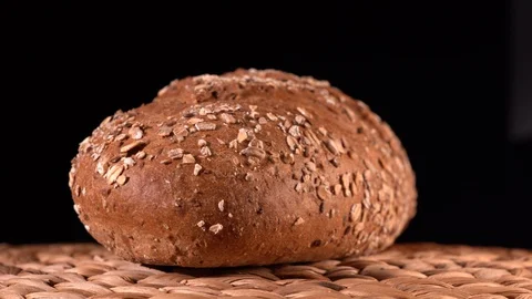Oat bread flyover Stock Footage 129884686