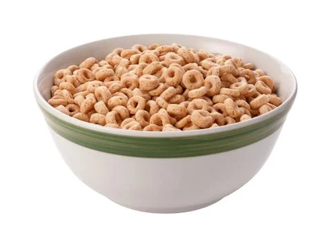 Oat cereal isolated with clipping path Stock Photos