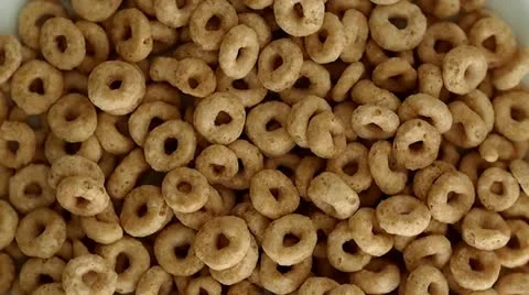 Oat Cereals On Rotating Display Stock Footage