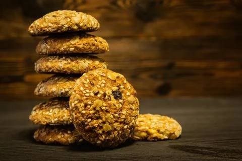 Oat cookies Stockfoto's
