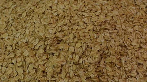 Oat flakes background, top view Stock Footage 62851039