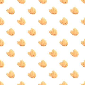 Oat flakes creating a seamless pattern on a white background Stock Illustration