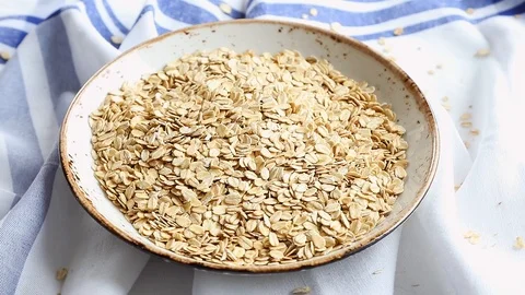 Oat flakes Stock Footage 88963551
