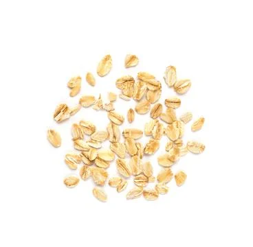 Oat flakes isolated 스톡 사진