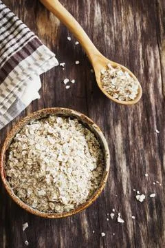 Oat flakes Stock Photos