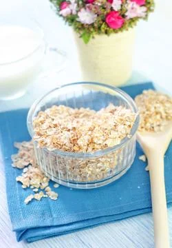 Oat flakes Stock Photos