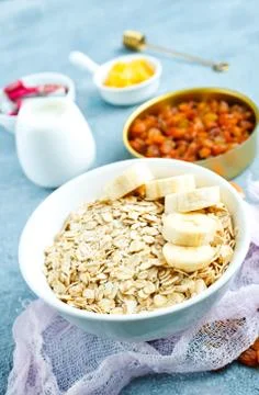 Oat flakes Stock Photos
