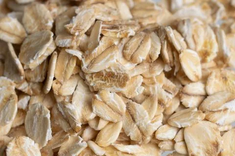 Oat flakes with visible texture Stock Photos