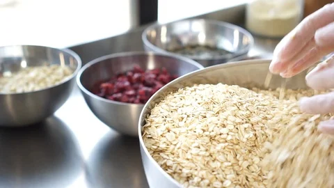 Oat for granola Stock Footage 101742171