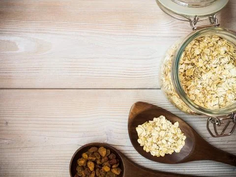 Oat groats in the jar Stock Photos