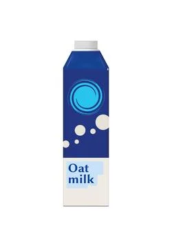 Oat Milk bottle Vector illustration isolated on white background Stock Illustration