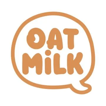 Oat Milk - label. vector elements for labels Stock Illustration