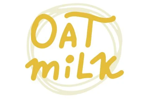 Oat Milk. Vector element for logos, labels, badges, stickers. Vector illustra Stock Illustration