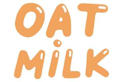 Oat Milk. Vector element for logos, labels, badges, stickers. Vector illustra Stock Illustration