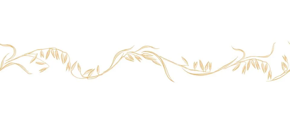 Oat print, grains. Vector seamless pattern Stock Illustration