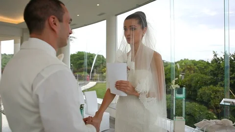 Oath of the bride. Stock Footage 71641160