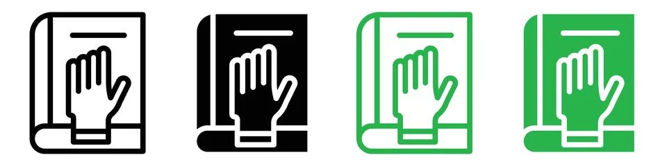 Oath icon logo set vector Stockillustratie