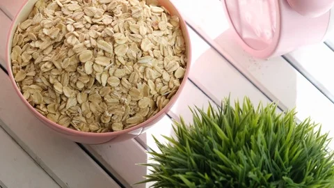 Oatmeal Cereal Stock-Footage 102820784