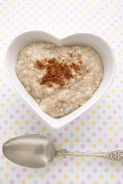 Oatmeal with cinnamon Stock Photos