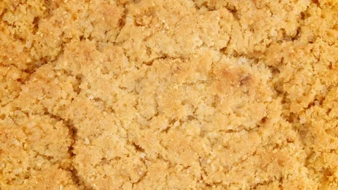 Oatmeal cookie one round, rotating, turning 스톡 동영상 243992622