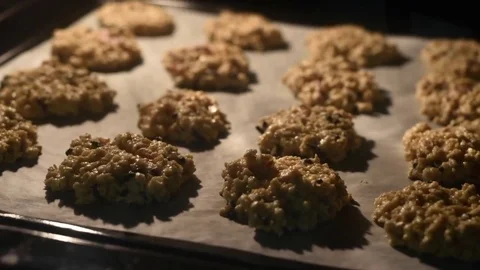 Oatmeal Cookies Stock Footage 76464780