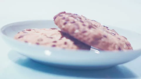 Oatmeal cookies on a white background Stock Footage 59664955