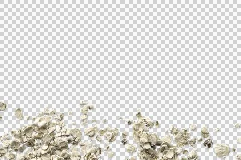 Oatmeal flakes frame copy space Stock Photos