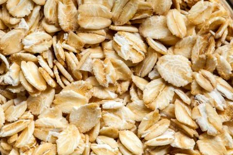 Oatmeal flakes high definition pattern Stock Photos
