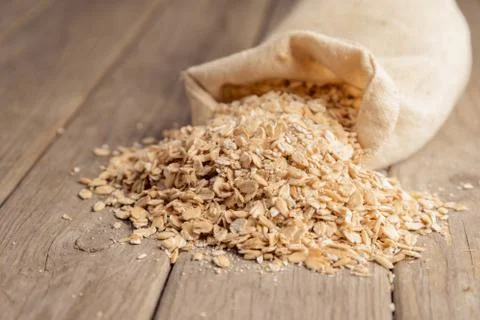 Oatmeal flakes Stock Photos
