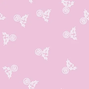 Oatmeal groat line seamless pattern Illustrazione stock