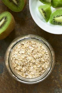 Oatmeal in Jar Stock Photos
