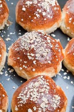 Oatmeal molassas bread Stock Photos