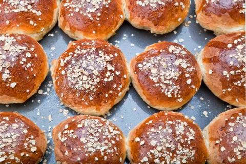 Oatmeal molassas bread Stock Photos
