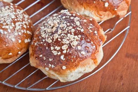 Oatmeal molassas bread Stock Photos