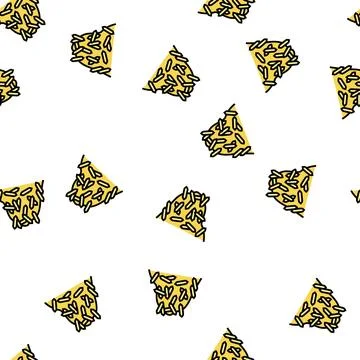 Oatmeal pile vector seamless pattern Illustrazione stock