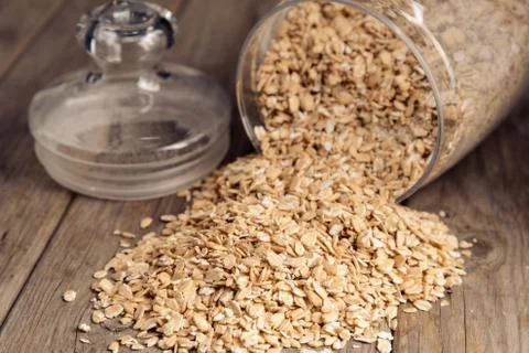 Oatmeal in the pot Stock Photos