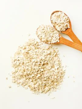 Oatmeal on white Stock Photos