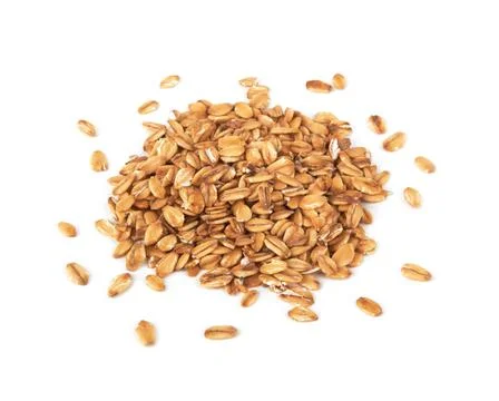 Oatmeal on white Foto stock